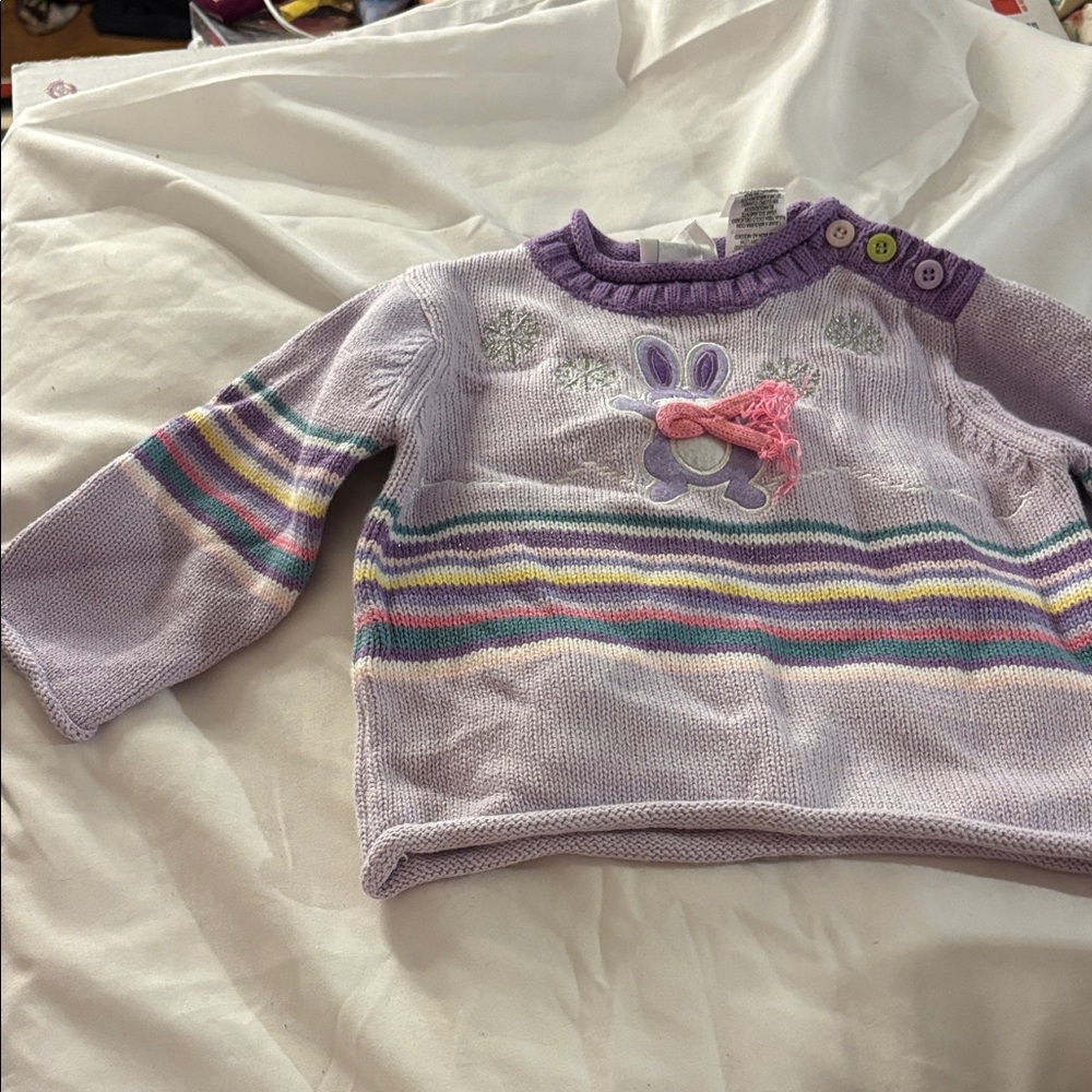 Small Wonders Lavender Baby Sweater 6-9 months
